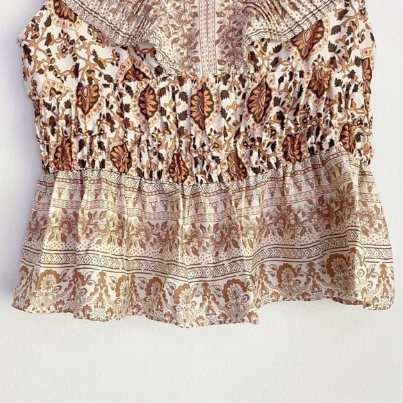 Rachel Zoe Floral Smocked Peplum Top - Picture 12 of 15